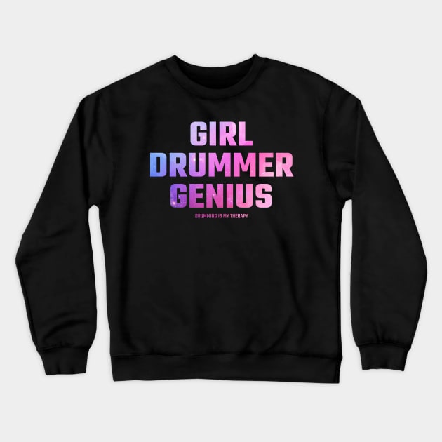 drummer girl Crewneck Sweatshirt by Circle Project